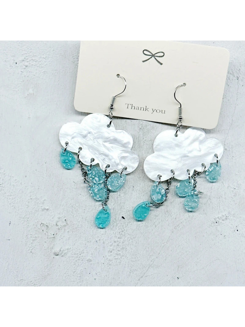 3097mc. Acrylic Cloud Earrings Cute